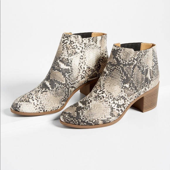 Maurices Shoes - NWOT maurices Snake Skin Pleather Booties